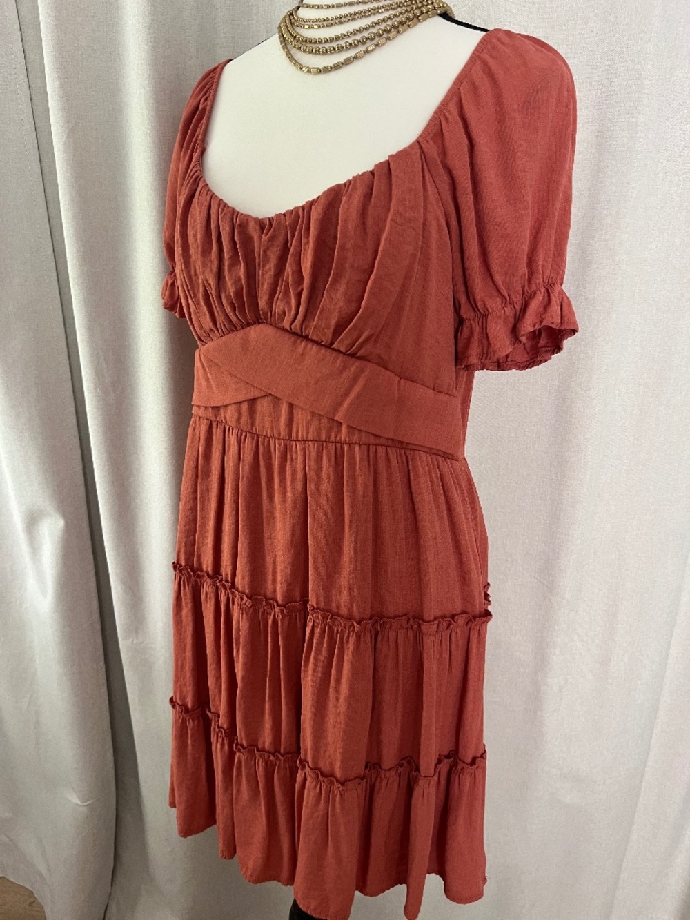 Francesca's Hallie tiered mini dress X-large